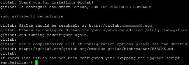 GitLab first install